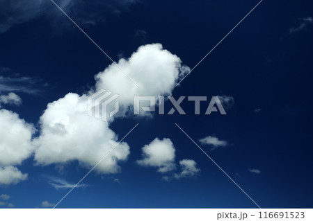 夏の沖縄　青い空と白い雲 116691523