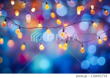 Glowing lights with colorful bokeh effect 116691716