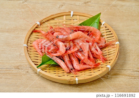 甘エビ、甘海老、食材イメージ。 甘エビ、甘海老、食材イメージ。 116691892
