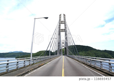 伊唐大橋とその周辺の風景　伊唐島　長島町　出水郡　鹿児島県 116693457