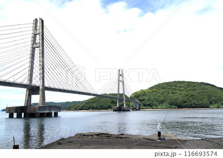 伊唐大橋とその周辺の風景 伊唐島 長島町 出水郡 鹿児島県 伊唐大橋とその周辺の風景 伊唐島 長島町 出水郡 鹿児島県 116693574