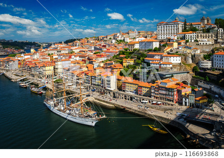 Aerial view of Porto city, Portugal 116693868