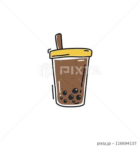 Hand drawn bubble tea Hand drawn bubble tea 116694137