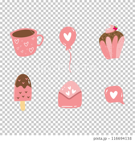 Hand drawn illustration valentine's day element 116694138