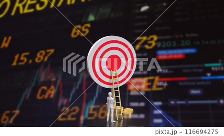 The  man and target for Business concept 3d rendering. 116694275