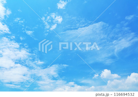 秋の青空と雲 116694532