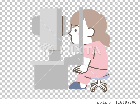 一名女性在體檢期間進行眼壓測試 116695500