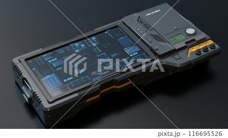 Sci-fi Monitoring Device Design 3D Rendering Sci-fi Monitoring Device Design 3D Rendering 116695526