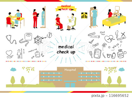 健康診断を受ける人達 健康診断を受ける人達 116695652