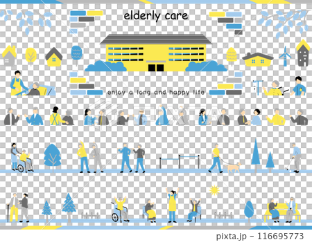 People enjoying retirement life 116695773