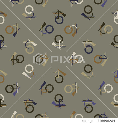 Abstract line shape geometric motif basic pattern continuous background. Oriental style tile modern lux fabric design textile swatch. Abstract line shape geometric motif basic pattern continuous background. Oriental style tile modern lux fabric design textile swatch. 116696284