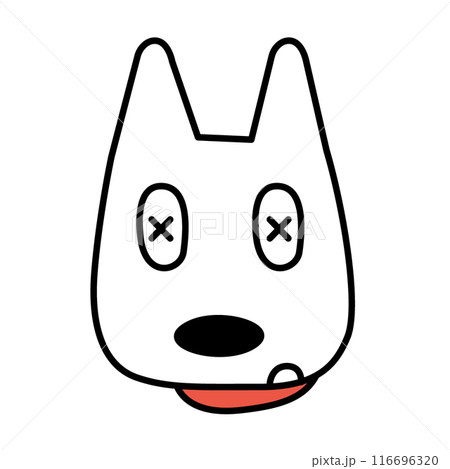 あちゃーとなってる犬のイラスト 116696320