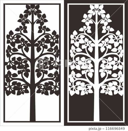 Vector Cutting Laser Partition Fences And Facade , Seamless Pattern Vector Cutting Laser Partition Fences And Facade , Seamless Pattern 116696849