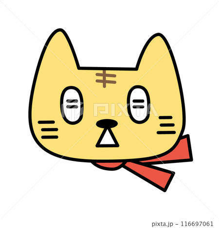 あちゃーとなってる猫のイラスト あちゃーとなってる猫のイラスト 116697061