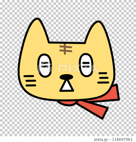 あちゃーとなってる猫のイラスト あちゃーとなってる猫のイラスト 116697061