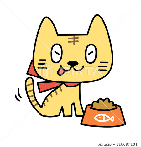 キャットフードを食べる猫 キャットフードを食べる猫 116697181