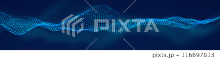 Blue Particle Wave Flow Dynamic Background Blue Particle Wave Flow Dynamic Background 116697813