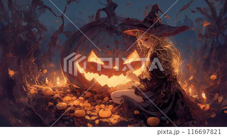 魔女と不思議なかぼちゃの灯り 116697821