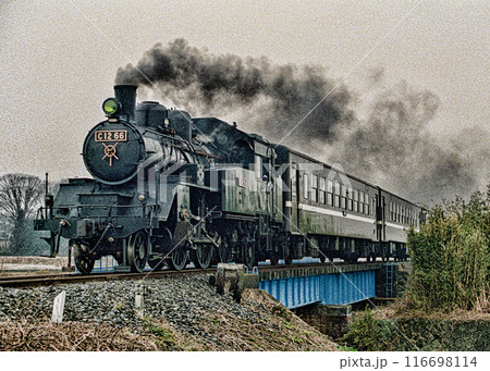 真岡鉄道の蒸気機関車 116698114