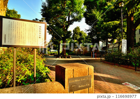 都心にある快適な空間　木製公衆トイレのある鍋島松濤公園 116698977