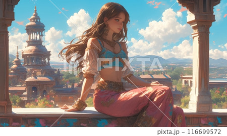 Indian woman in traditional dress 116699572