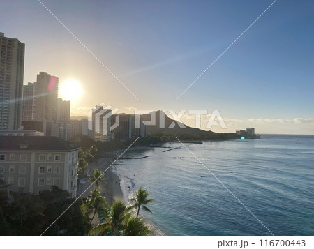 ホテルから眺めるハワイの朝～その3～ 116700443