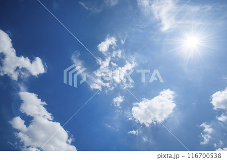 青空と太陽と雲 116700538