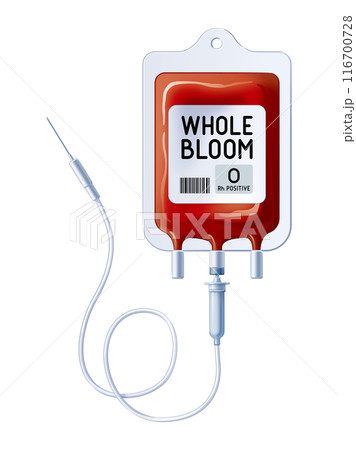 O型Rh＋の輸血パック 116700728