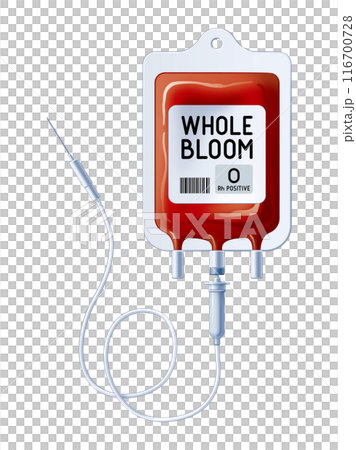 O型Rh＋の輸血パック 116700728