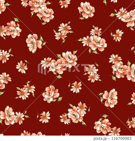 テキスタイルや背景に最適な美しい花柄, テキスタイルや背景に最適な美しい花柄, 116700903