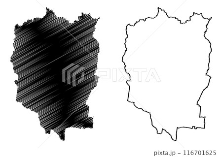Shire of Cardinia (Commonwealth of Australia, Victoria state, Vic) map vector illustration, scribble sketch Cardinia map 116701625