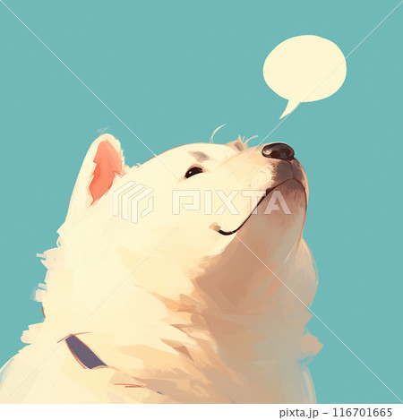 白い犬と吹き出し 白い犬と吹き出し 116701665