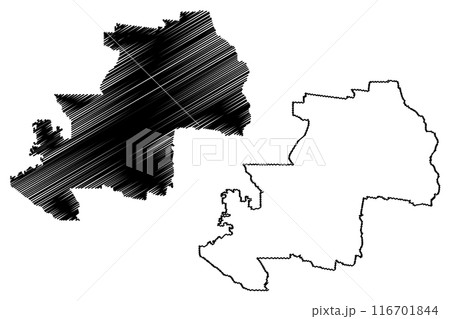 Shire of Northern Grampians (Commonwealth of Australia, Victoria state, Vic) map vector illustration, scribble sketch Northern Grampians Shire Council map 116701844