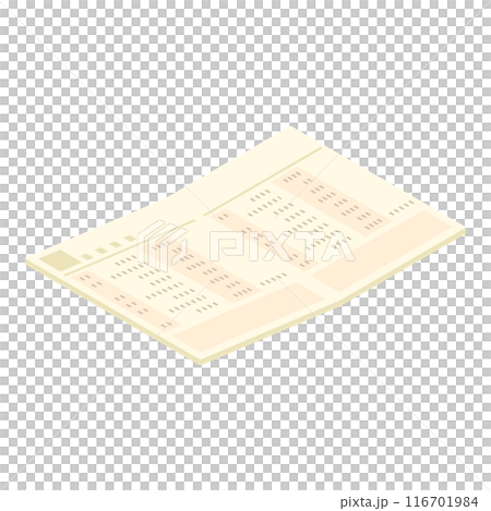 開いたノートのイラスト 開いたノートのイラスト 116701984