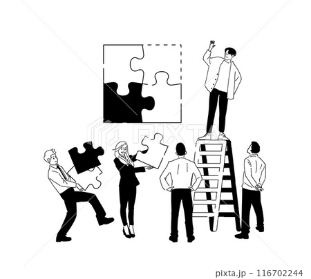 人物 ビジネスおしゃれイラスト素材	 116702244