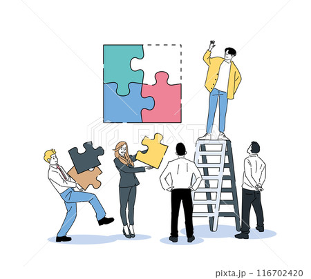 人物 ビジネスおしゃれイラスト素材	 116702420