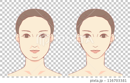 Double chin and small face illustration Double chin and small face illustration 116703381