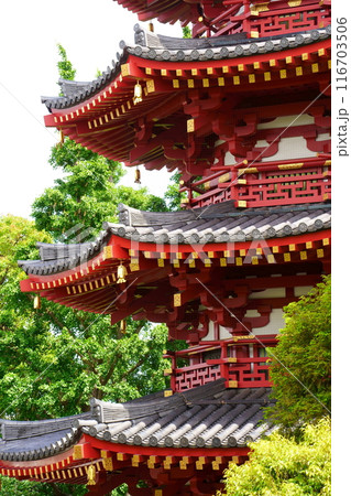 川崎大師の八角五重塔（神奈川県川崎市川崎区） 116703506