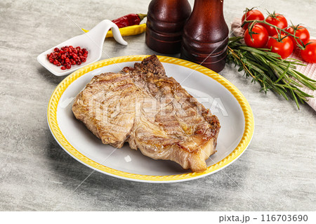 Grilled pork neck juicy steack 116703690