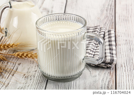 Organic milk in the glass 116704024
