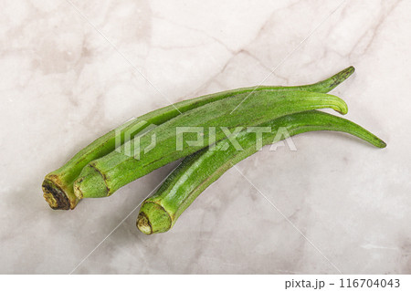 Raw organic natural okra vegetable 116704043