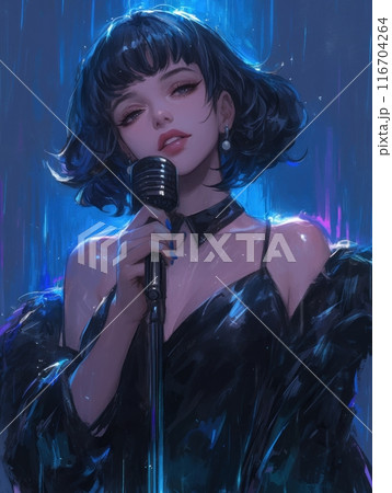 the singer sings in a restaurant 116704264