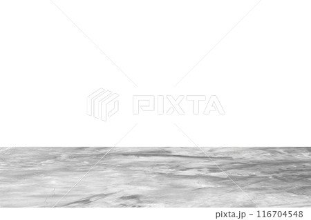 Empty gray concrete floor isolated on white background 116704548