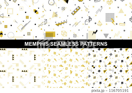 Collection of retro geometric patterns. Collection of retro geometric patterns. 116705191