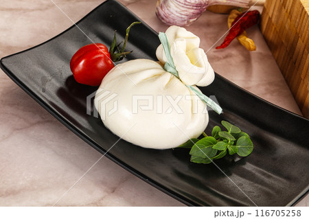 Italian dairy soft cheese - Burrata 116705258