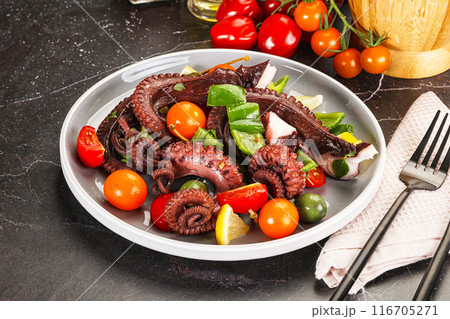Salad with octopus tentacle and vegetables 116705271