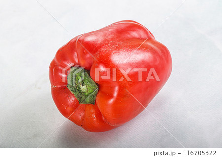 Red ripe Bulgarian bell pepper Red ripe Bulgarian bell pepper 116705322