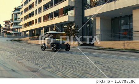Mobile robot delivering orders. 116705380