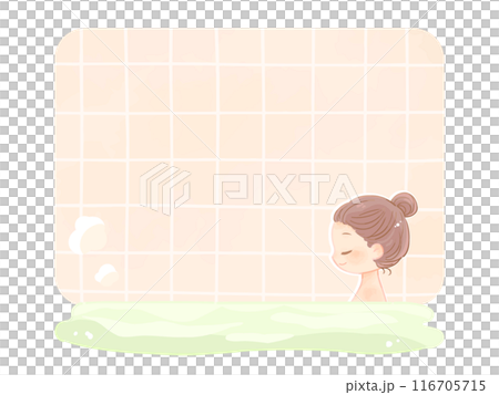 入浴するリラックスした女性 116705715