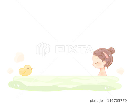 入浴するリラックスした女性 入浴するリラックスした女性 116705779